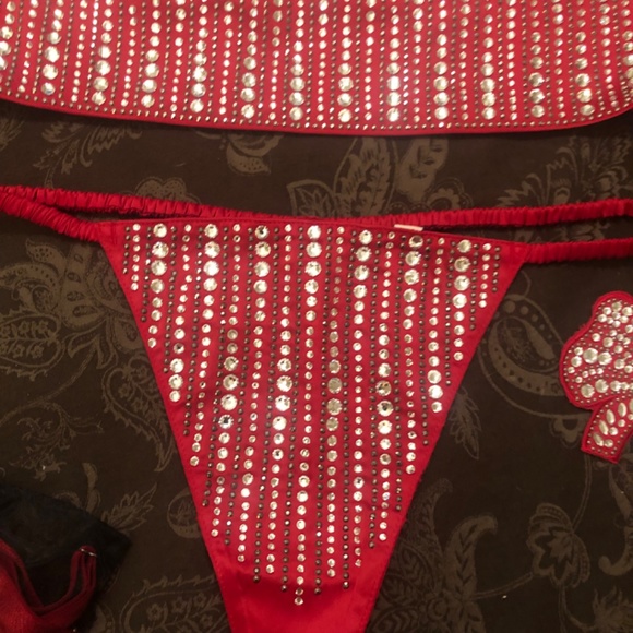 Victoria’s Secret Luxe Crystal Multi-Way Bustier / Thong -XL-NWT - Bow Detached - Picture 6 of 8